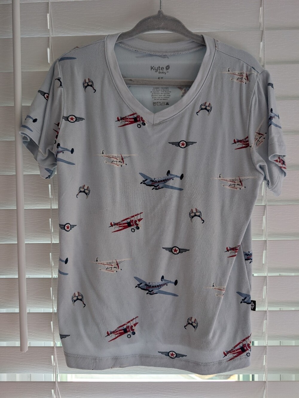 Kyte Baby Vintage Airplanes V-Neck Toddler Tee